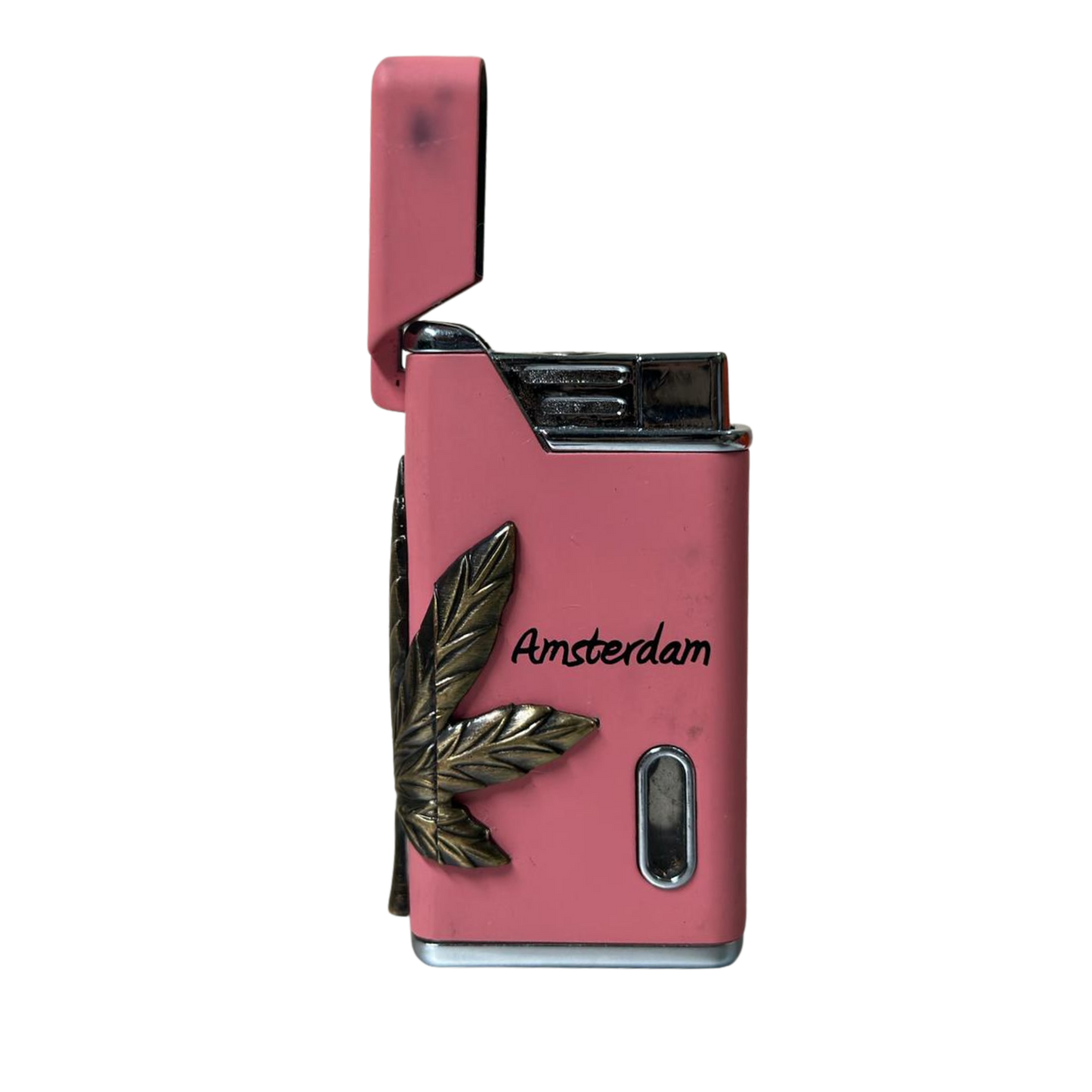Briquet torche – Feuille de cannabis & Amsterdam
